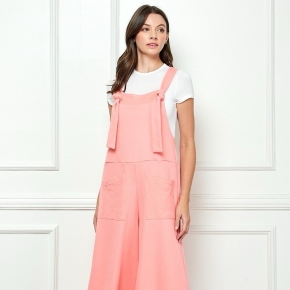 Wide Strap French Terry Overalls